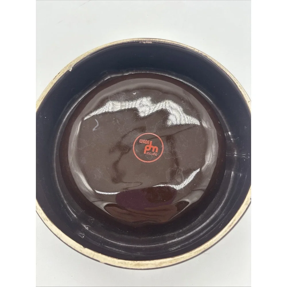 Vintage Brown Ashtray Made In England BowMore Pure Whiskey. 6 Inch Diameter.